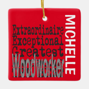 Ornamento De Cerâmica Woodworker Extraordinaire PERSONALIZADO