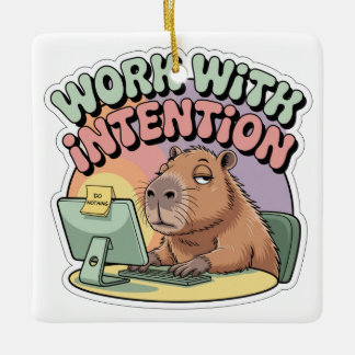 Ornamento De Cerâmica Work With Intention