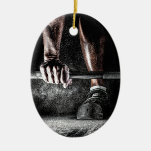 Ornamento De Cerâmica Workout de Gym de Levantamento de Peso da malhação
