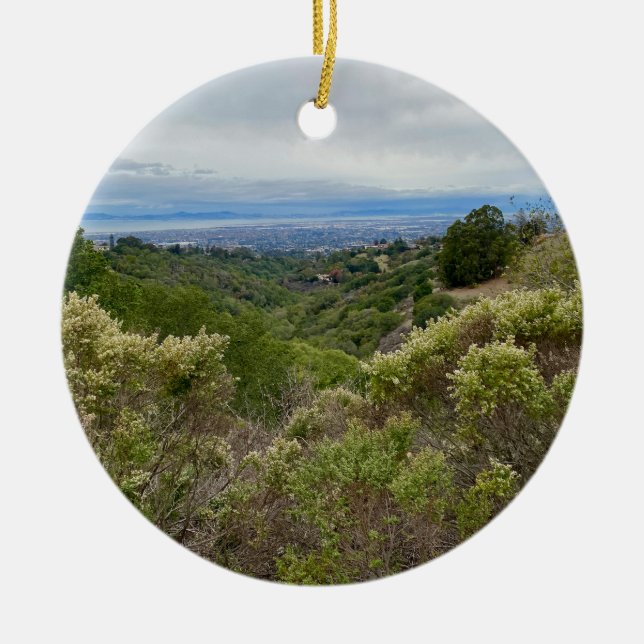 Ornamento De Cerâmica World2Celebrate: Hayward, CA (Frente)