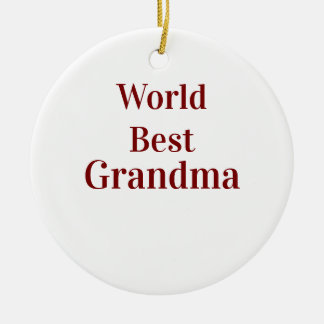 Ornamento De Cerâmica World best Grandma grandmother grandparents pink n