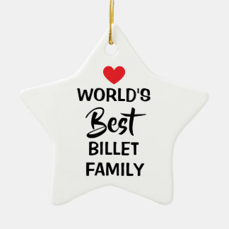 Ornamento De Cerâmica World's Best Billet Family Hanging Ornament