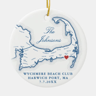 Ornamento De Cerâmica Wychmere Beach Club - Foto de Casamento Primeiro N
