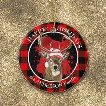 Xadrez Buffalo Deer Santa Hat