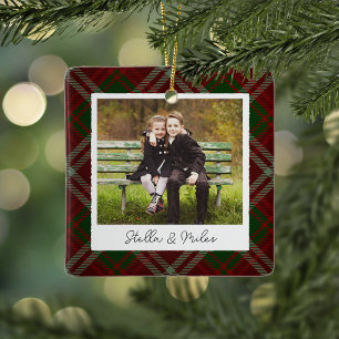 Ornamento De Cerâmica Xadrez Clássica Foto Personalizada Dupla Face