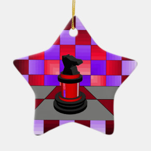 Ornamento De Cerâmica Xadrez óptica CricketDiane 2013 do cavaleiro