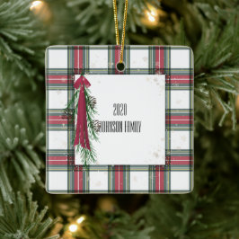 Ornamento De Cerâmica Xadrez Personalizada Cerâmica de Natal