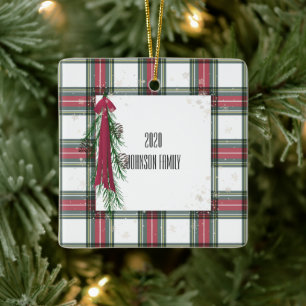 Ornamento De Cerâmica Xadrez Personalizada Cerâmica de Natal