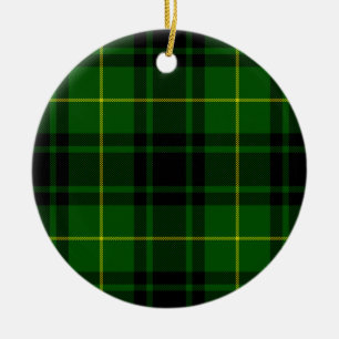 Ornamento De Cerâmica Xadrez verde MacArthur tartan