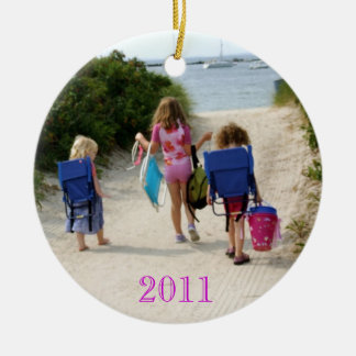 Ornamento De Cerâmica Xmas 2011 na praia