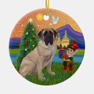 Ornamento De Cerâmica Xmas Fantasy - Bull Mastiff