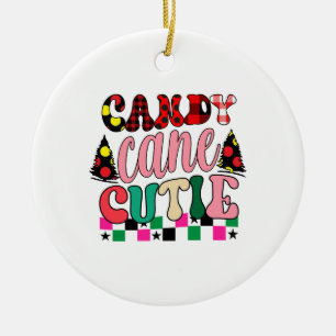 Ornamento De Cerâmica Xmas Gift Candy Cutie