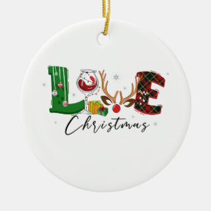 Ornamento De Cerâmica Xmas Gift Love Christmas