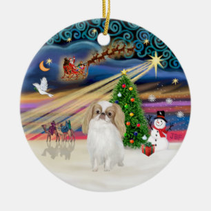 Ornamento De Cerâmica Xmas Magic - Pino Japonês (branco-limão)