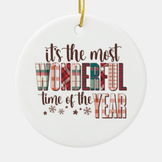 Ornamento De Cerâmica Xmas me presente É a época mais maravilhosa do ano