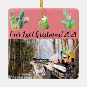 Ornamento De Cerâmica XMAS Ornament Bohemian Cactus Succule Personalizad