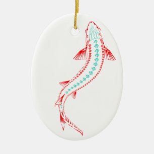 ORNAMENTO DE CERÂMICA >XMAS ORNAMENT-STURGEON FISH-SWIMMMON STURGEON