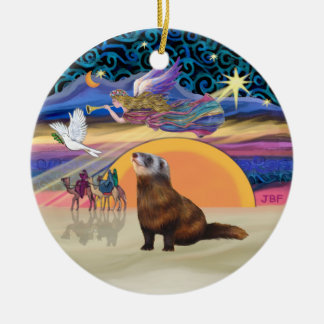 Ornamento De Cerâmica Xmas Star - Ferret 1
