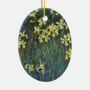Ornamento De Cerâmica Yellow Iriss by Claude Monet, Vintage Fine Art