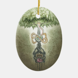 Ornamento De Cerâmica Yggdrasil