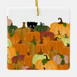 Ornamento De Cerâmica Yikes! Pumpkins Ornament