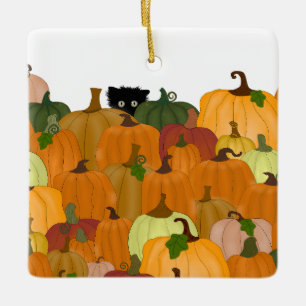 Ornamento De Cerâmica Yikes! Pumpkins Ornament