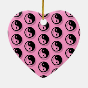 Ornamento De Cerâmica Yin E Yang Pattern