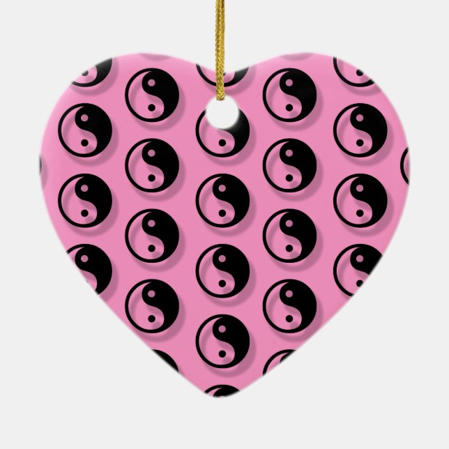 Ornamento De Cerâmica Yin E Yang Pattern (Verso)