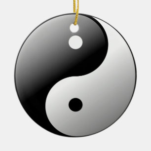 Ornamento De Cerâmica Yin Yang