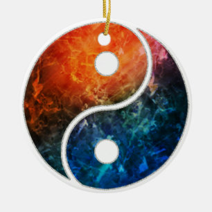 Ornamento De Cerâmica Yin Yang