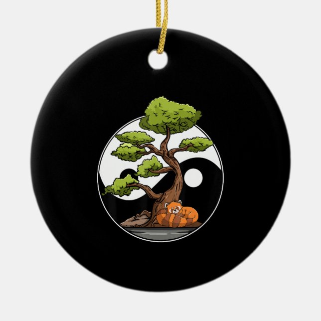 Ornamento De Cerâmica Yin Yang Bonsai Tao Taoismo Espiritual Zen Meditat (Frente)