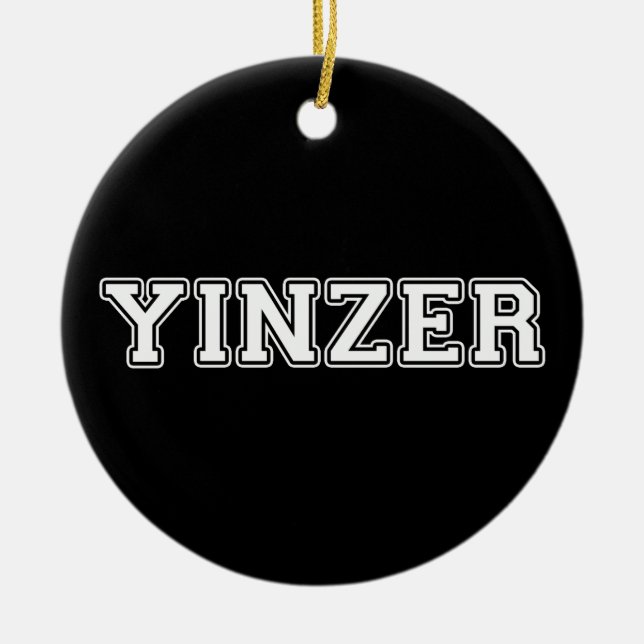 Ornamento De Cerâmica Yinzer (Frente)