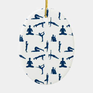 Ornamento De Cerâmica Yoga Poses