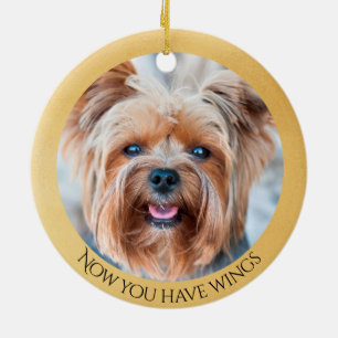 Ornamento De Cerâmica Yorkie Angel Personalizado Memorial