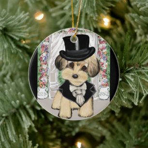 ORNAMENTO DE CERÂMICA YORKIE POO
