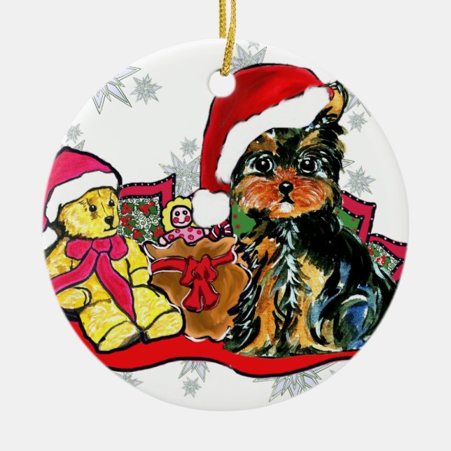 ORNAMENTO DE CERÂMICA YORKIE POO (Frente)
