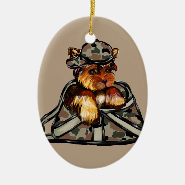 ORNAMENTO DE CERÂMICA YORKIE POO (Frente)
