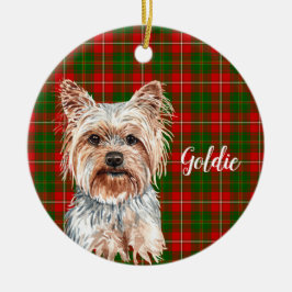 Ornamento De Cerâmica Yorkshire Terrier Dog Personalizado