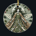 Ornamento De Cerâmica Yule Goddess Winter Solstice<br><div class="desc">Yule Goddess Winter Solstice pagan druid paganismo natal</div>