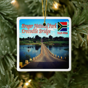 Ornamento De Cerâmica ZA003 KRUGEN N.P. África do Sul, Ponte Crocodilo,