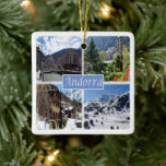 Ornamento De Cerâmica zAD003 ANDORRA, La Vella, mosaico,<br><div class="desc">Aqui está a memória do seu feriado em Andorra. Esta imagem contém uma representação dos seguintes lugares em Andorra. (zAD003 ANDORRA, La Vella, mosaico, ornamento cerâmico). Amplie amigos e parentes com as lembranças únicas de sua viagem de excelente. Tente. #LeoPepeDesign - montanhas andorinas el serrat, ponte na vila da vella,...</div>