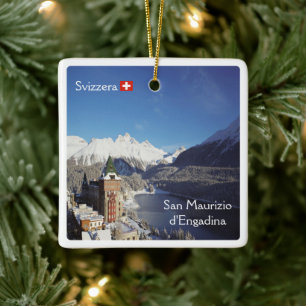 Ornamento De Cerâmica zCH018 SAN MAURIZIO D'ENGADINA Suíça,