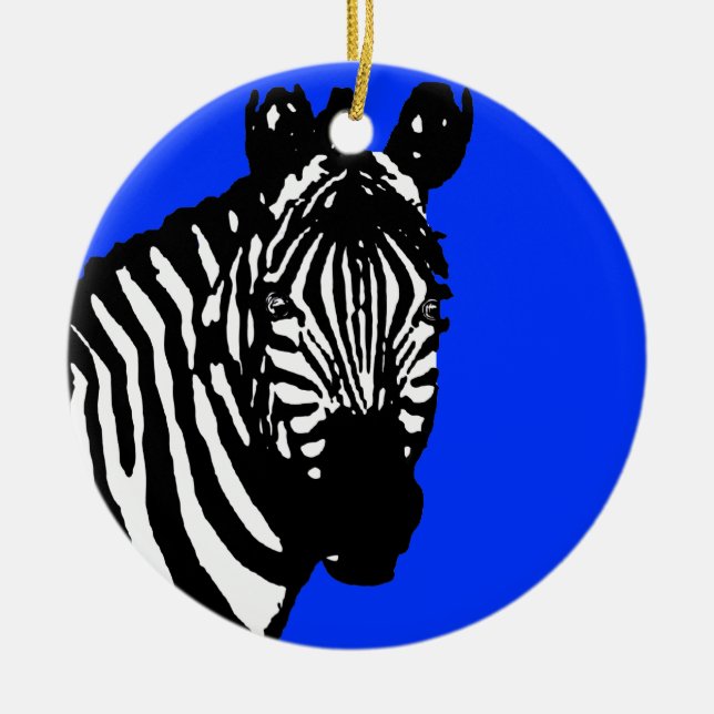 Ornamento De Cerâmica zebra (Frente)