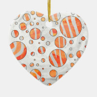 Zebra Orange e Bolinhas branca