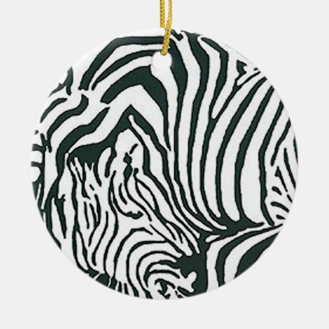 Ornamento De Cerâmica Zebra Ornament (Frente)