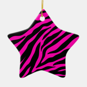 Ornamento De Cerâmica zebra rosa