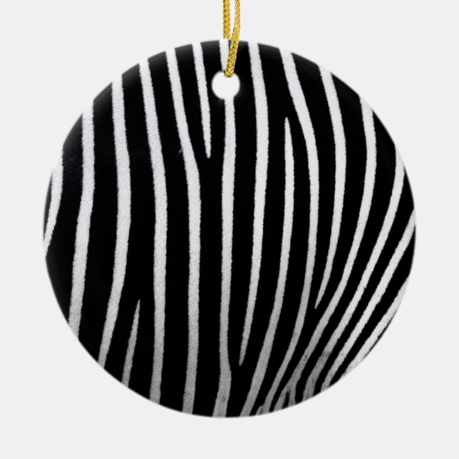 Ornamento De Cerâmica Zebra Skin (Frente)