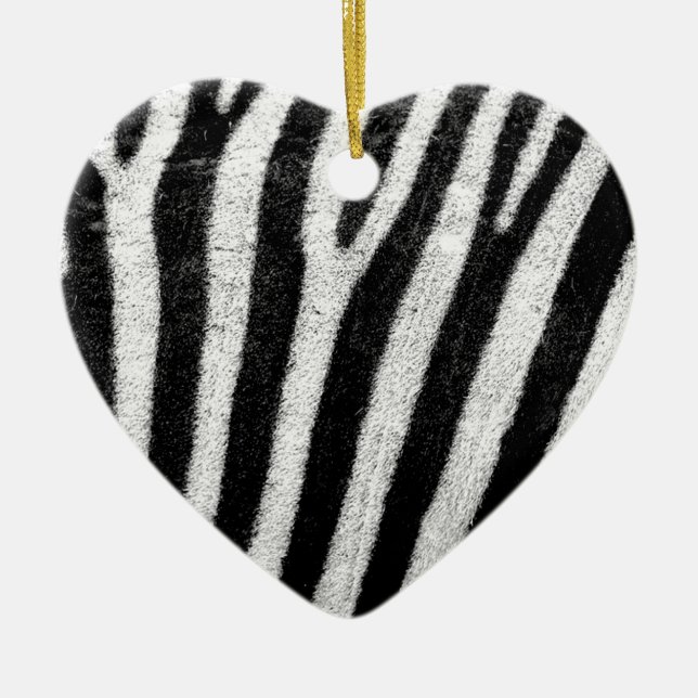 Ornamento De Cerâmica zebra Stripes (Frente)