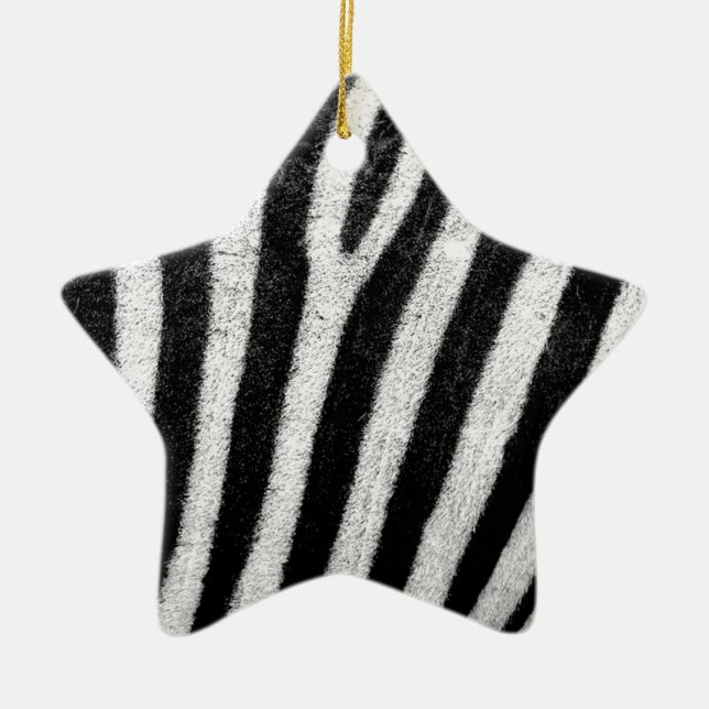 Ornamento De Cerâmica zebra Stripes (Frente)