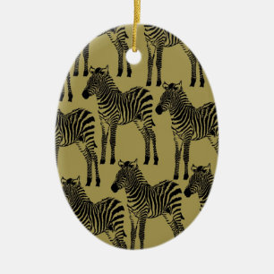 Ornamento De Cerâmica Zebras
